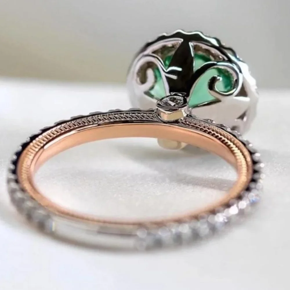 NEW 925 STERLING SILVER DIAMOND ENGAGEMENT RING, CUTE RING, SHINY RING. - Picture 3 of 4